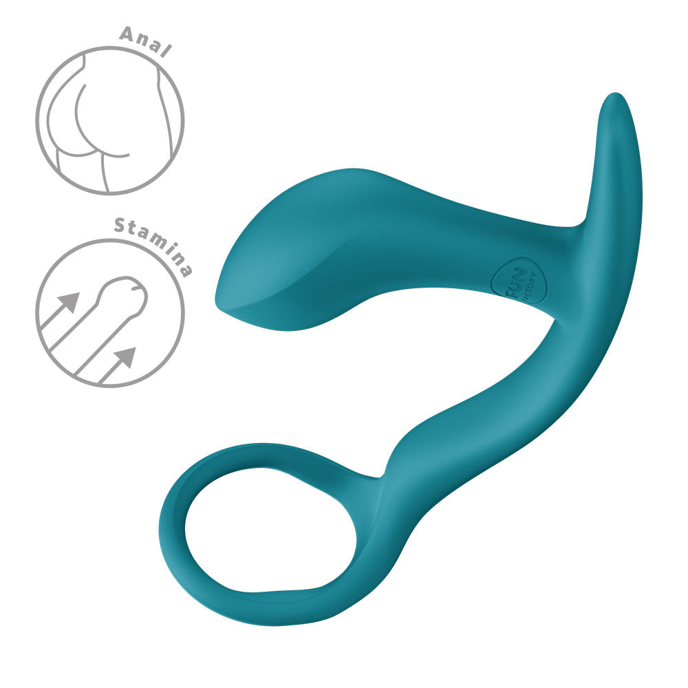 Fun Factory Bootie Ring - Cock Ring and Anal Plug - Bottle Green
