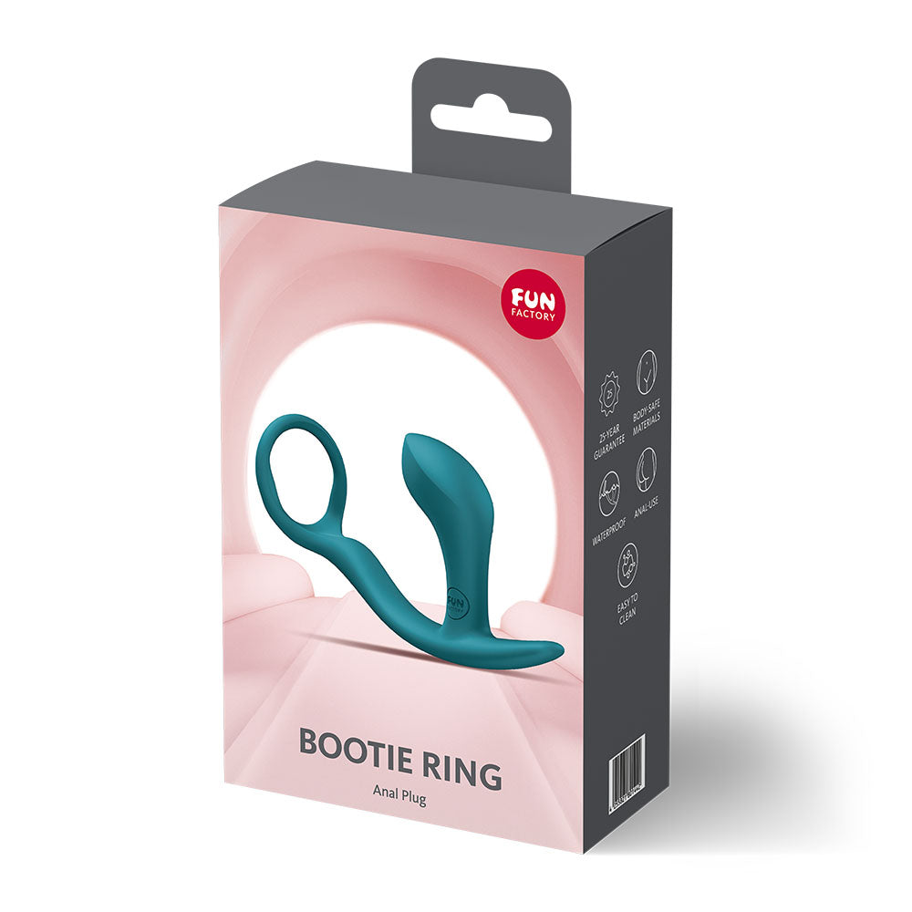 Fun Factory Bootie Ring - Cock Ring and Anal Plug - Bottle Green