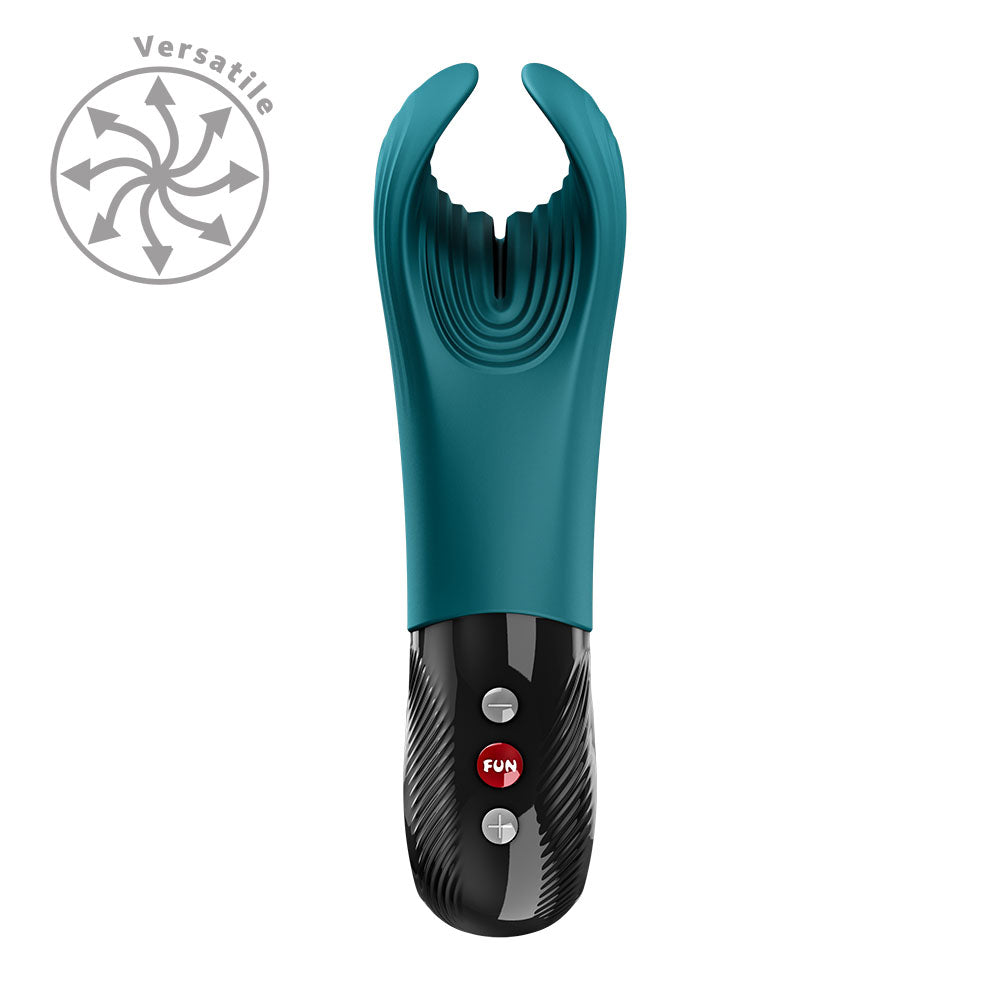 Fun Factory Manta Vibrating Stroker Couples Vibrator 2026 Bottle Green