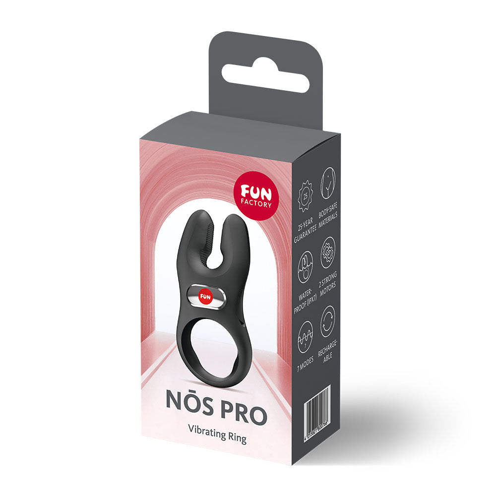 Fun Factory NOS PRO Vibrating Couples Cock Ring - Black
