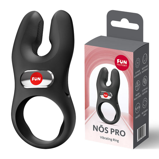 Fun Factory NOS PRO Vibrating Couples Cock Ring - Black