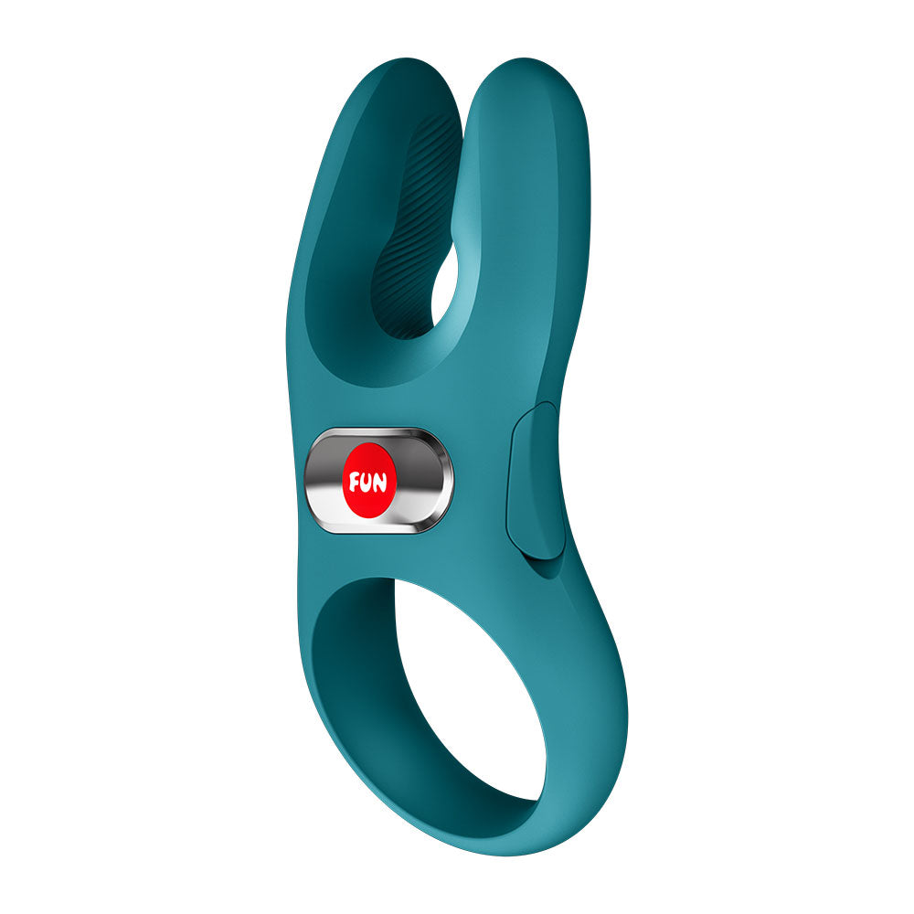 Fun Factory NOS PRO Vibrating Couples Cock Ring - Bottle Green