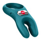 Fun Factory NOS PRO Vibrating Couples Cock Ring - Bottle Green