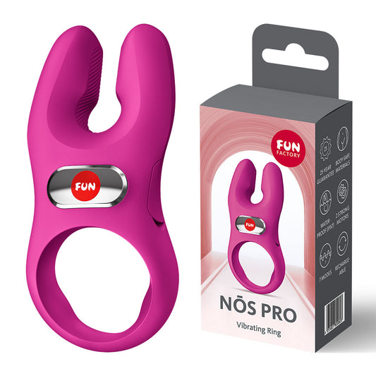 Fun Factory NOS PRO Vibrating Couples Cock Ring - Magenta