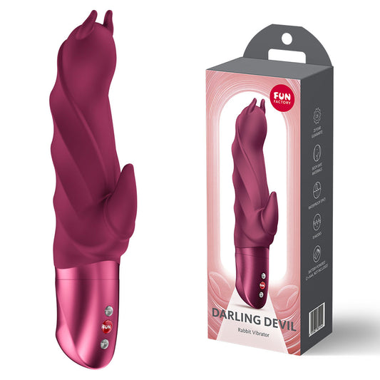 Fun Factory Darling Devil Rabbit Vibrator - Wine Red