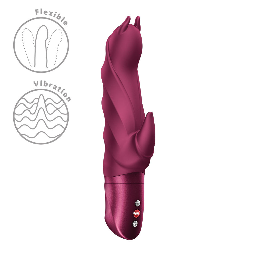 Fun Factory Darling Devil Rabbit Vibrator - Wine Red