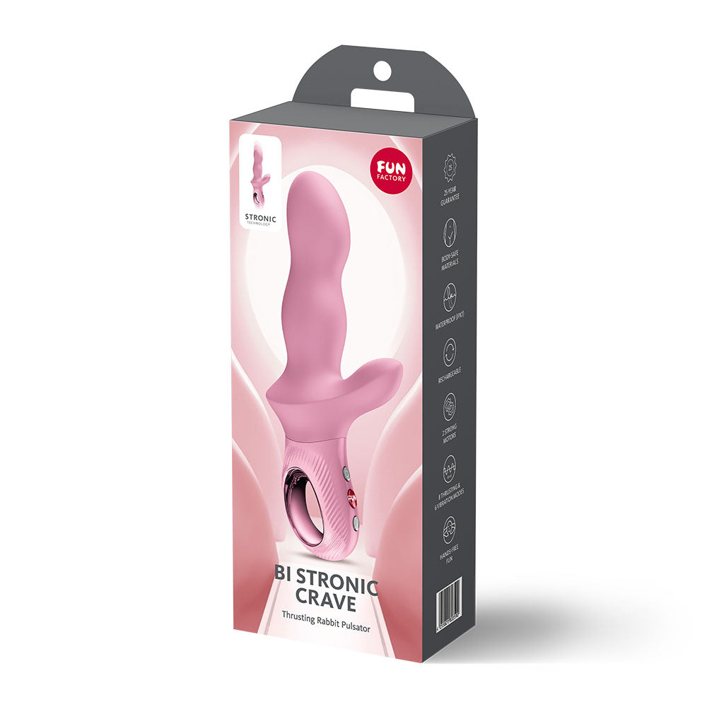 Fun Factory BI STRONIC CRAVE Thrusting Rabbit Vibrator 2026 Rose