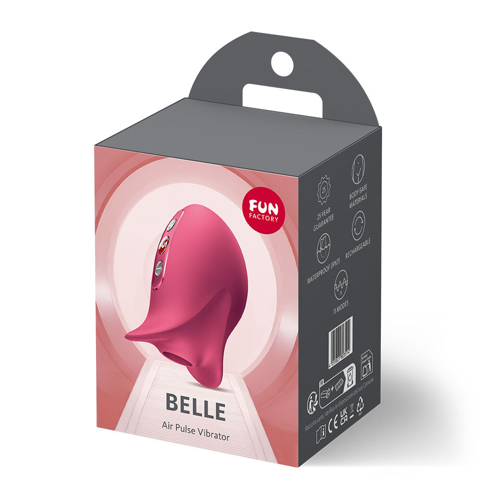 Fun Factory BELLE Air Pulse Clitoral Stimulator Vibrator Raspberry