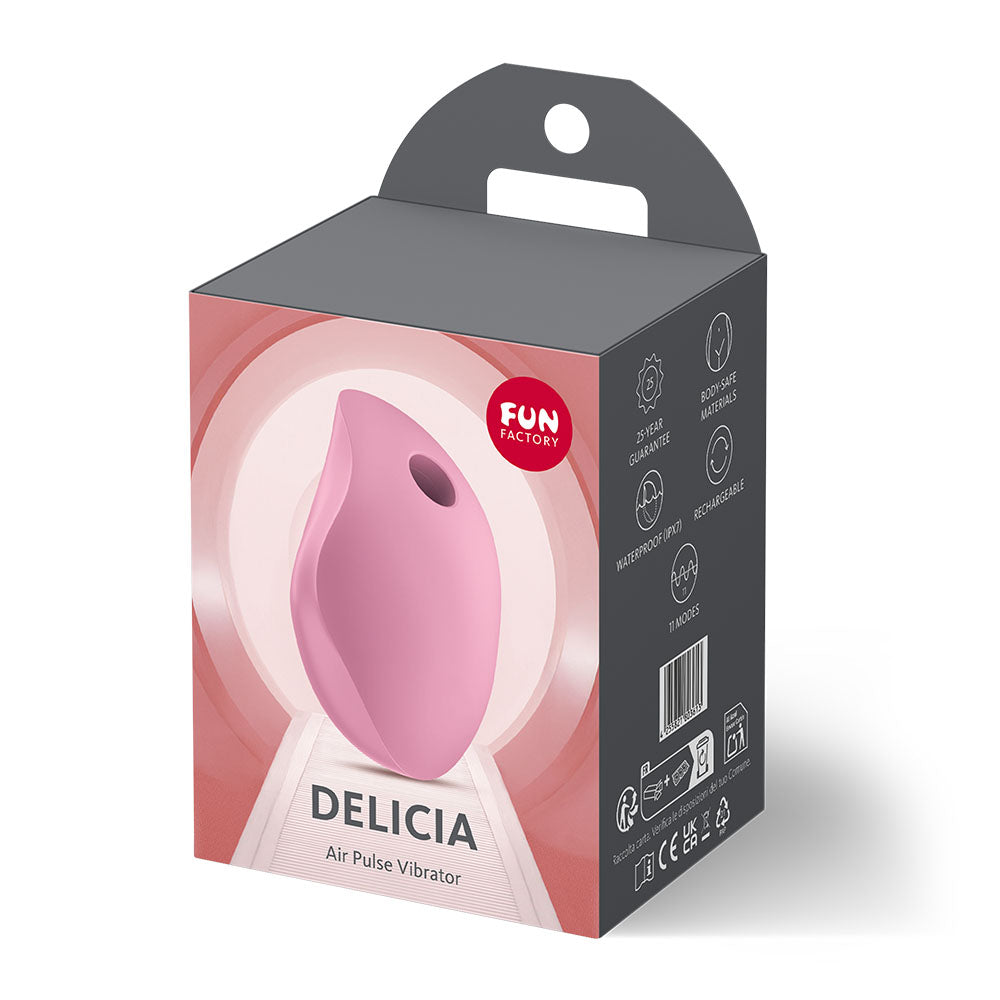 Fun Factory DELICIA Air Pulse Clitoral Stimulator Vibrator Rose Pink