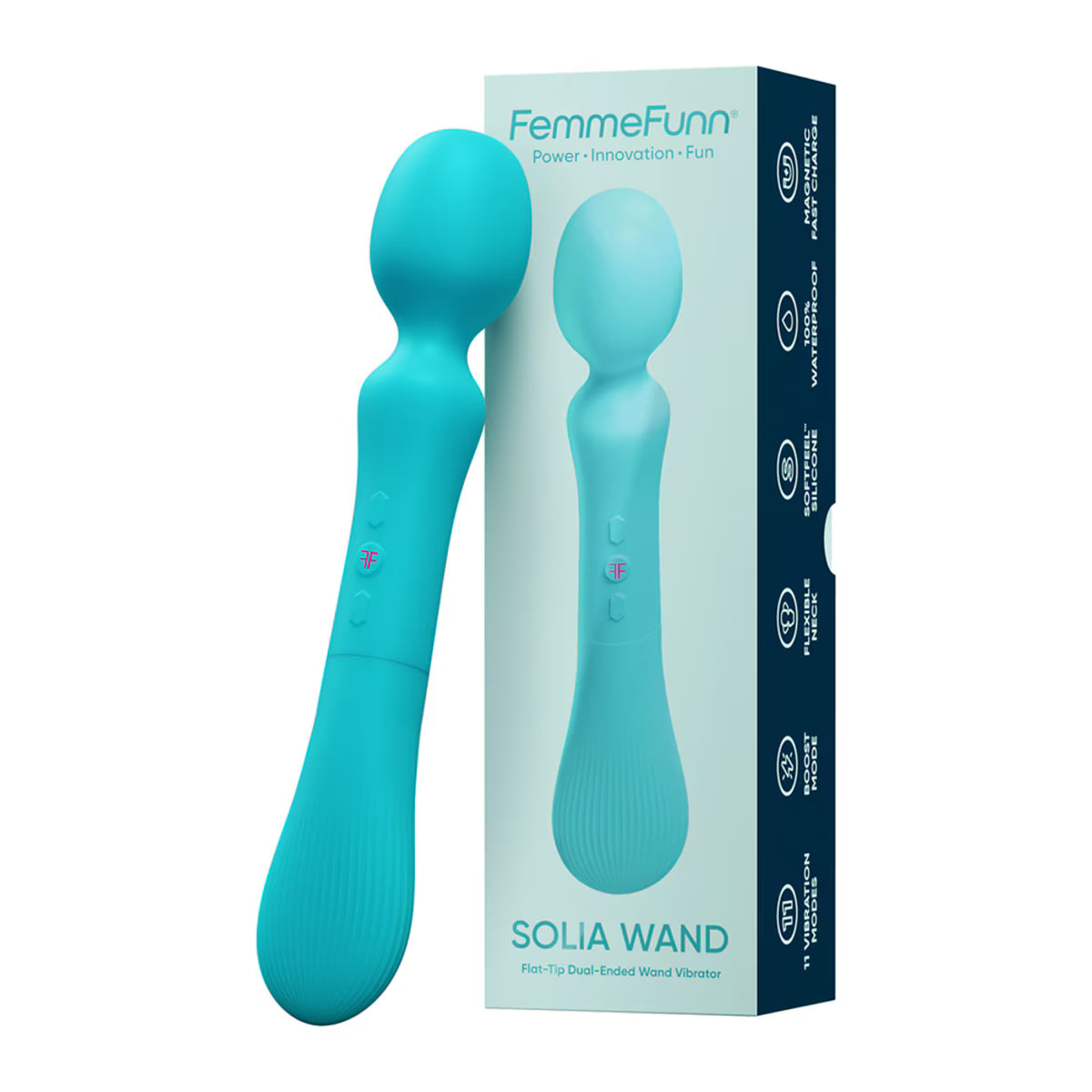 Femme Funn Solia Wand - Flat-Tip Dual-Ended Wand Vibrator - MULTIPLE COLOURS