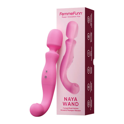 Femme Funn Naya Wand - Curved Dual-Action Wand Thumper Vibrator - MULTIPLE COLOURS