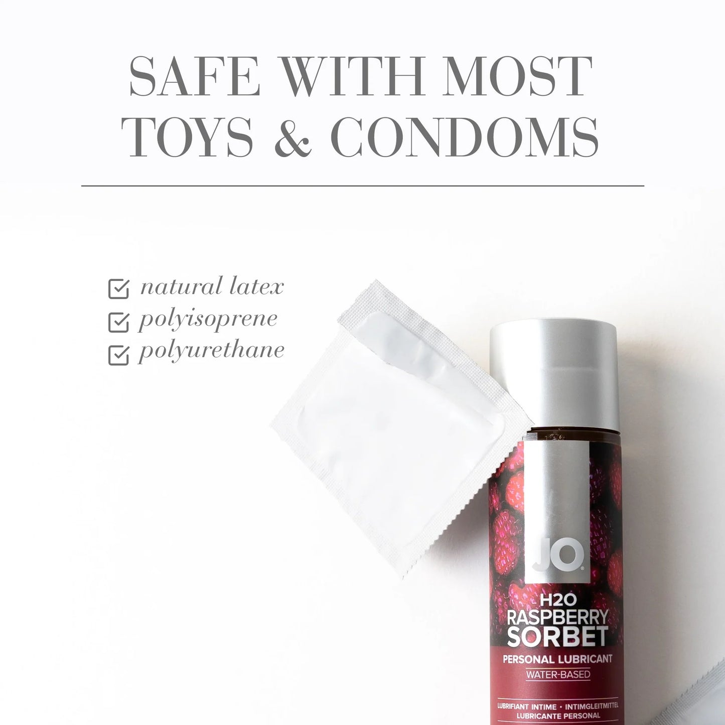 JO H2O Flavored Raspberry Sorbet Lubricant 1oz/30ml