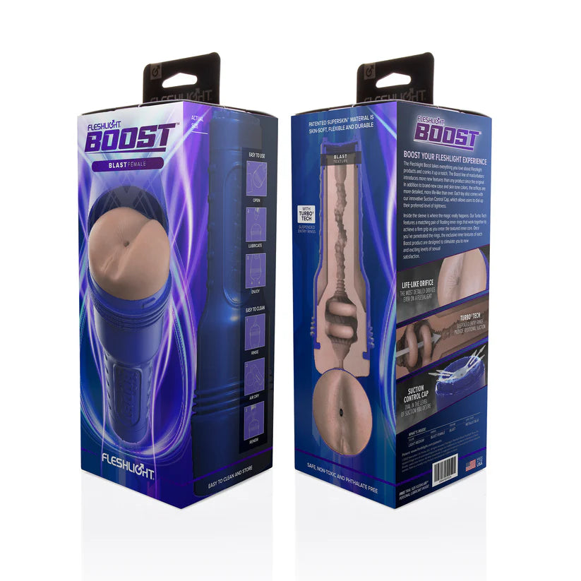 Fleshlight Boost Blast Female Ass Masturbator Light Medium Flesh