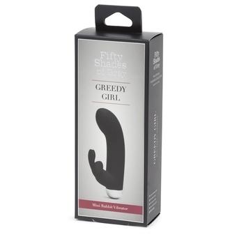 Fifty Shades of Grey Greedy Girl Rechargeable Mini Rabbit Vibrator Black