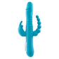 Adam & Eve THRUSTING TRIPLE JOY RABBIT - Teal 25.4cm Rabbit Vibrator with Anal Probe