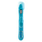 Adam & Eve THRUSTING TRIPLE JOY RABBIT - Teal 25.4cm Rabbit Vibrator with Anal Probe