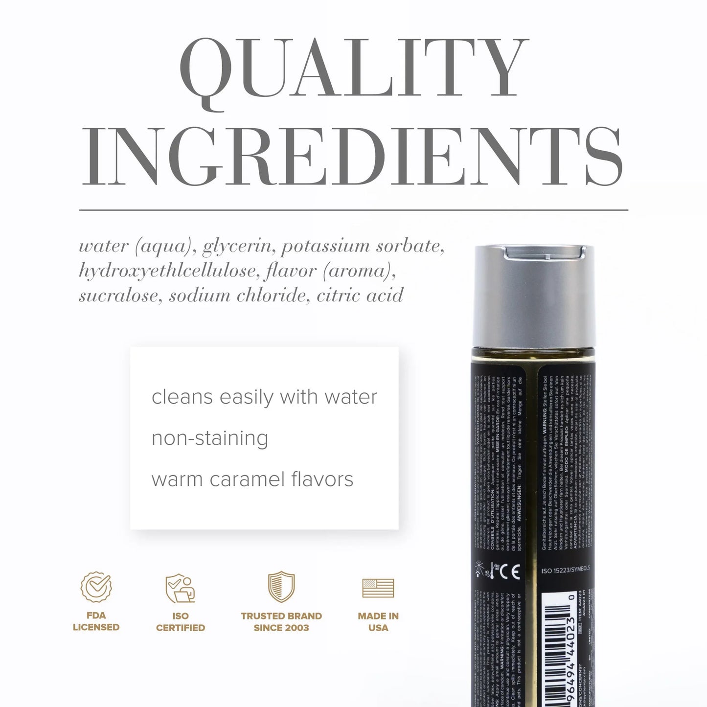 JO Salted Caramel Water Based Flavoured Lubricant 120ml