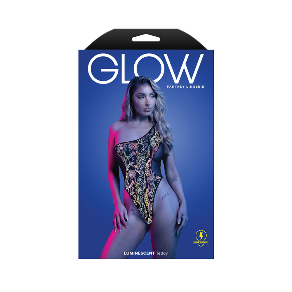 Fantasy Lingerie GLOW Luminescent Flash Teddy - S/M or M/L