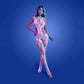 Fantasy Lingerie GLOW Equilibrium Bodystocking Glow In Dark Pink - OS