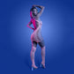 Fantasy Lingerie GLOW Metamorphic Bodystocking Glow In Dark Pink - OS