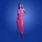 Fantasy Lingerie GLOW Hyperdrive Bodystocking Glow In Dark Pink - OS
