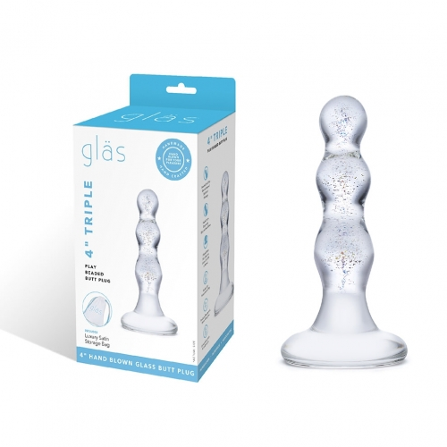 Electric EEL | GLAS 4" Triple Play Beaded Butt Plug