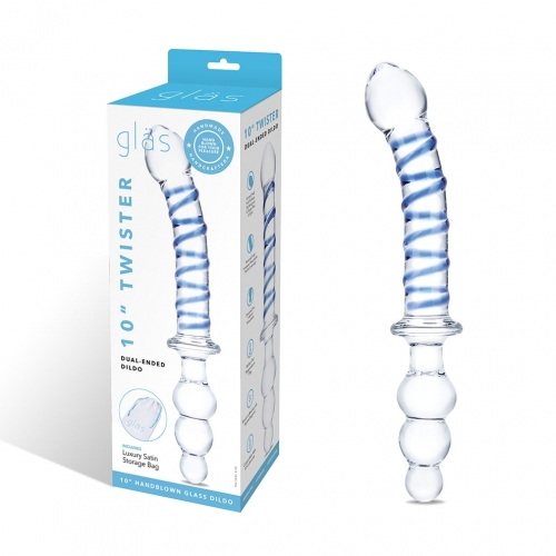 Electric EEL | GLAS 10" Twister Dual-Ended Dildo