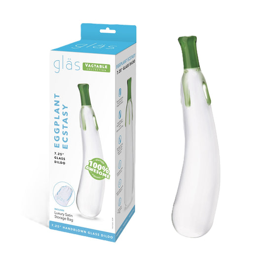 Electric EEL | GLAS Eggplant Ecstasy 7.25" Glass Dildo