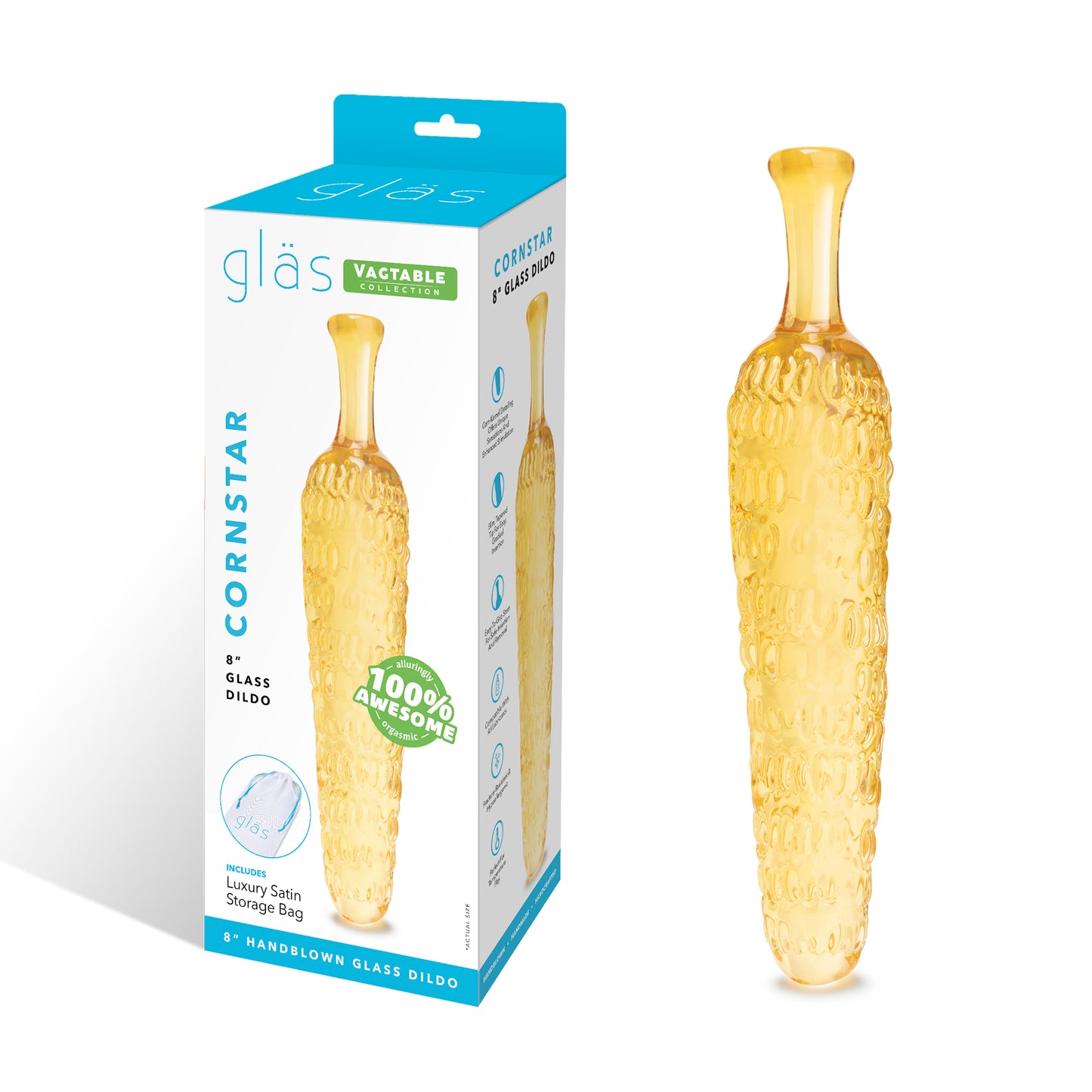 Electric EEL | GLAS Cornstar 8" Glass Dildo