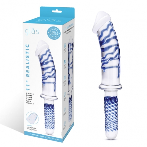 Electric EEL | GLAS 11" Realistic Double Ended Dildo With Handle