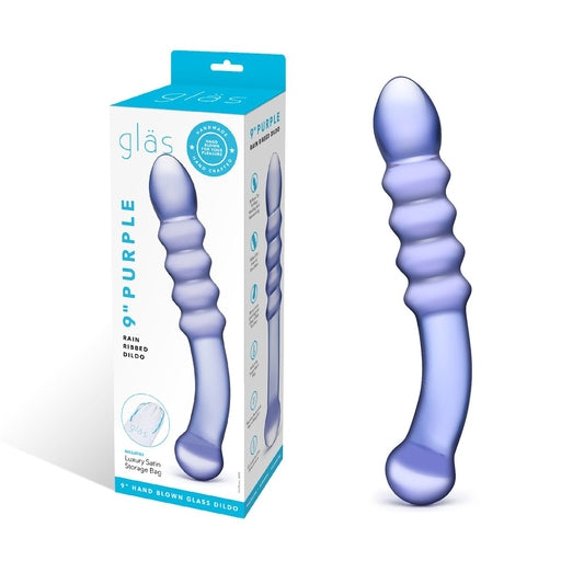 Electric EEL | GLAS 8.5" Purple Rain Ribbed Dildo