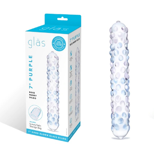 Electric EEL | GLAS 7" Purple Rose Nubby Dildo