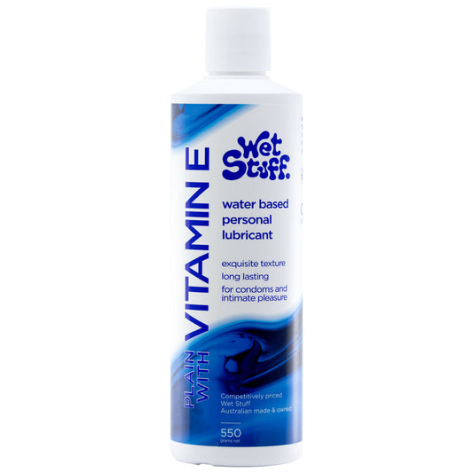 Wet Stuff Plain with Vitamin E Water Based Lube Lubricant Disktop 550g