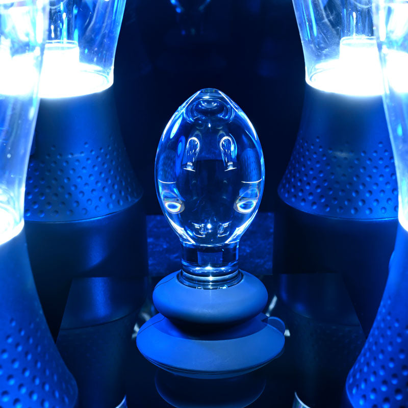 Gender X Crystal Ball - Clear Glass 13.6cm Butt Plug with Suction Base