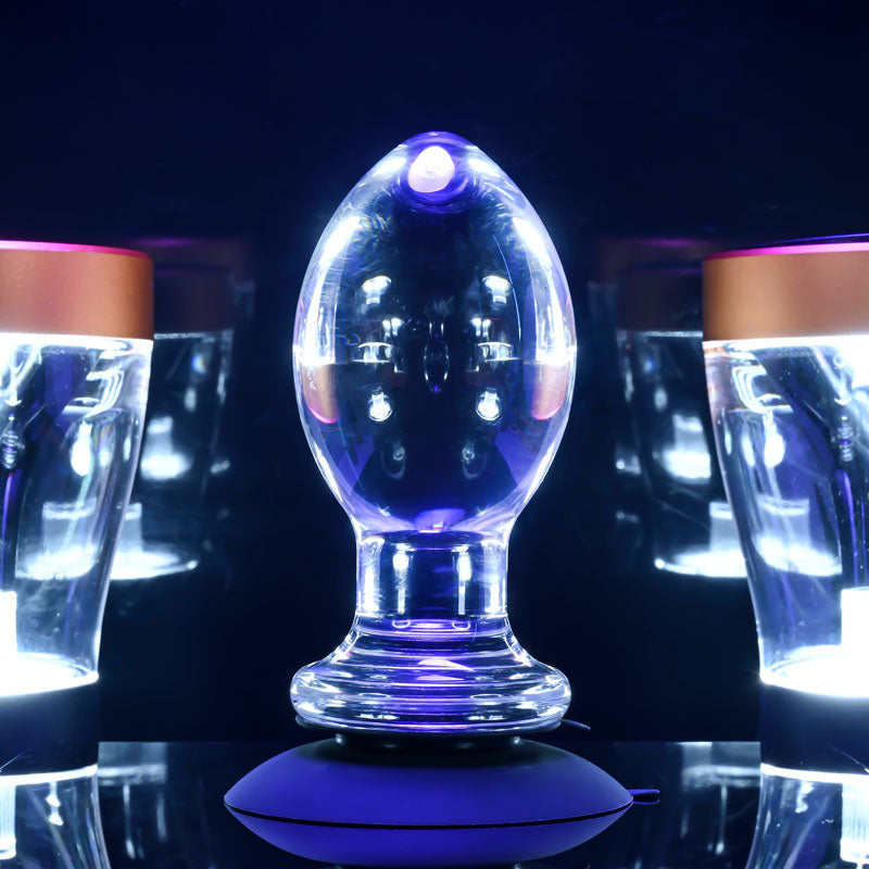 Gender X Crystal Ball - Clear Glass 13.6cm Butt Plug with Suction Base