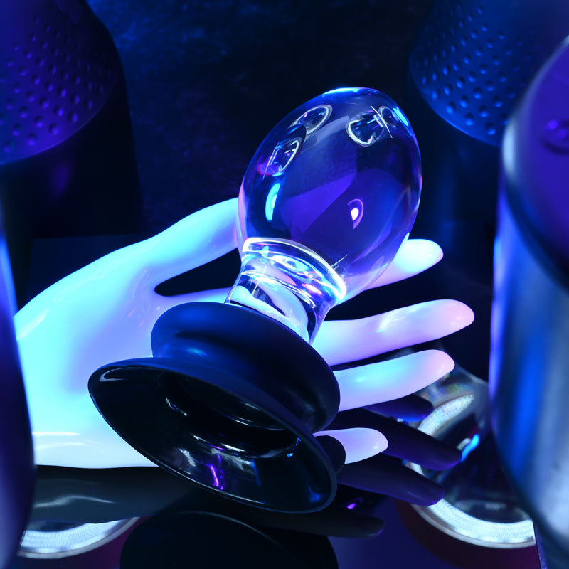 Gender X Crystal Ball - Clear Glass 13.6cm Butt Plug with Suction Base