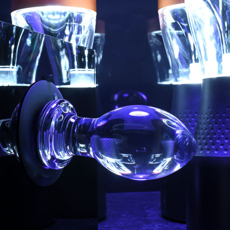 Gender X Crystal Ball - Clear Glass 13.6cm Butt Plug with Suction Base