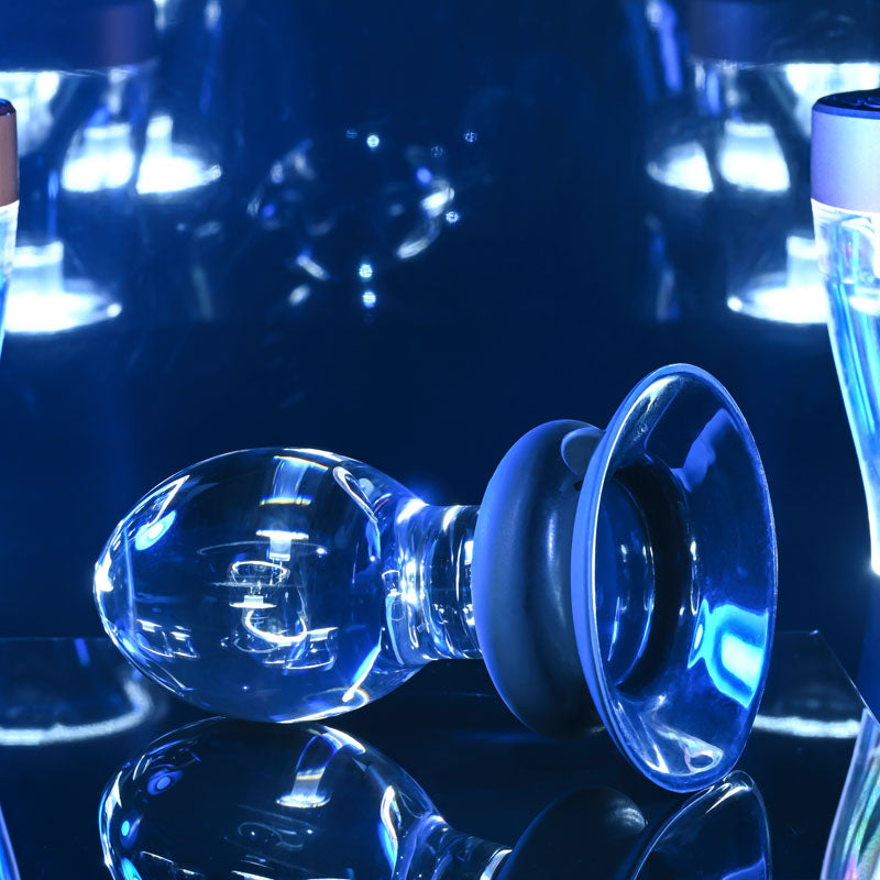 Gender X Crystal Ball - Clear Glass 13.6cm Butt Plug with Suction Base