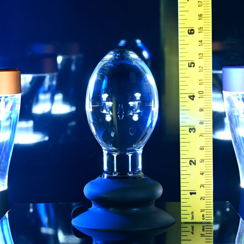 Gender X Crystal Ball - Clear Glass 13.6cm Butt Plug with Suction Base