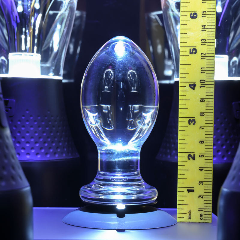 Gender X Crystal Ball - Clear Glass 13.6cm Butt Plug with Suction Base