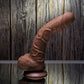 Gender X 10" FLEXSKIN POSEABLE TRUE FEEL Dark Brown 29.2cm Poseable Dong Dildo