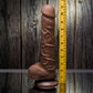 Gender X 10" FLEXSKIN POSEABLE TRUE FEEL Dark Brown 29.2cm Poseable Dong Dildo