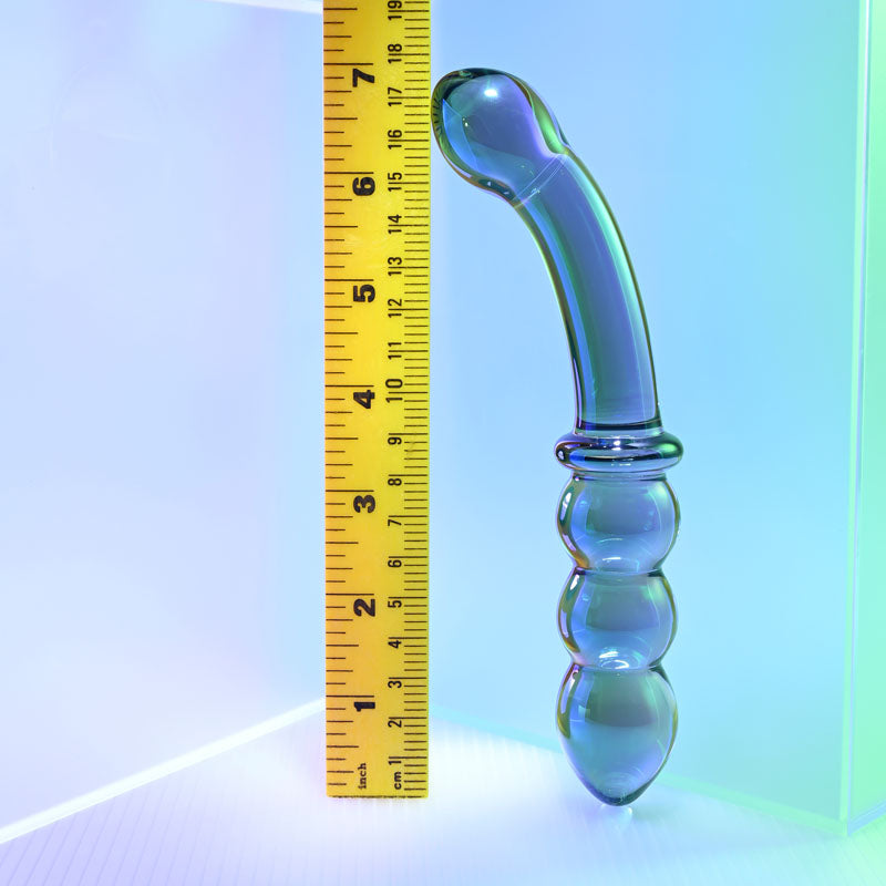 Gender X LUSTROUS GALAXY WAND - Blue/Violet Glass 18.5cm Double Ended Massager