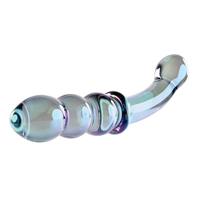 Gender X LUSTROUS GALAXY WAND - Blue/Violet Glass 18.5cm Double Ended Massager
