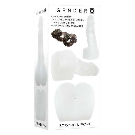 Gender X STROKE & POKE - Clear 20cm Stroker Dong