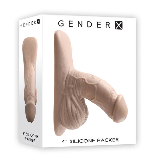 Gender X 4" SILICONE PACKER LIGHT Flesh 10cm Packer