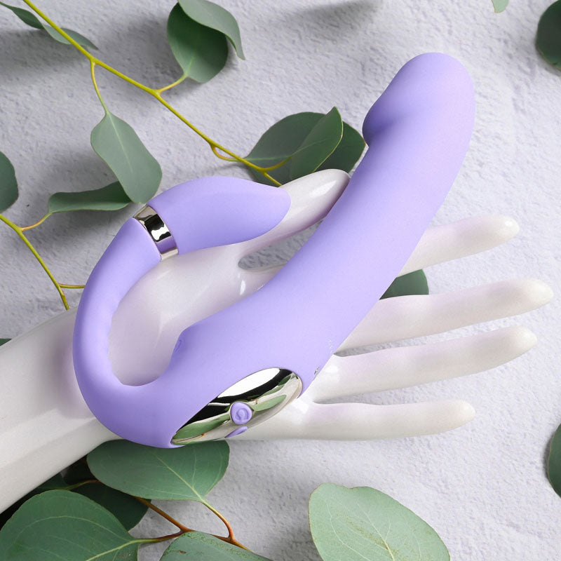 Gender X ORGASMIC ORCHID - Lilac 19cm Vibrating Strapless-Strap-On