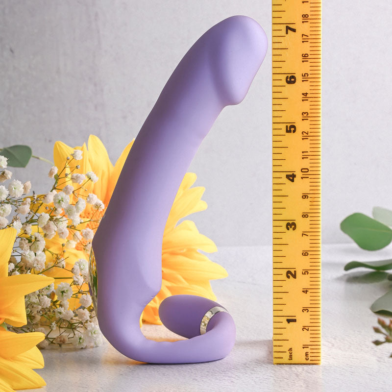 Gender X ORGASMIC ORCHID - Lilac 19cm Vibrating Strapless-Strap-On