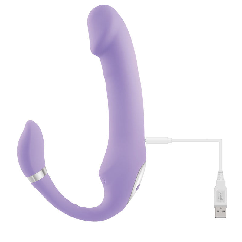 Gender X ORGASMIC ORCHID - Lilac 19cm Vibrating Strapless-Strap-On