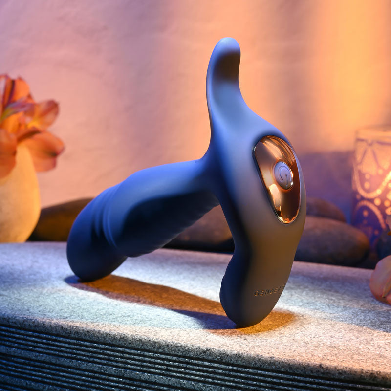 Gender X TRUE BLUE - Blue 13.5cm Thrusting Prostate Massager